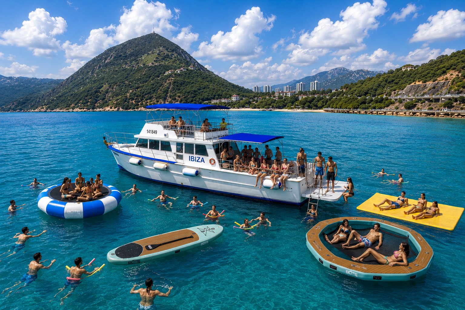 Ibiza_boat_charter hong kong with inflatables